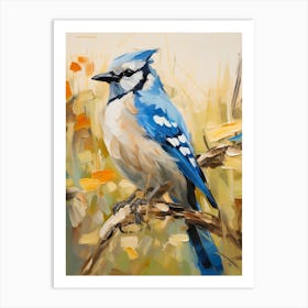 Bird Painting Blue Jay 1 Art Print