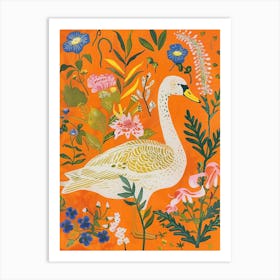 Spring Birds Swan 3 Art Print