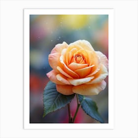 Orange Rose Art Print