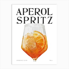 Watercolour Aperol Spritz Art Print