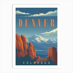 Scenic Denver - Mile High City Poster Art Print