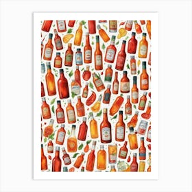 Spicy Sauce Collection for Food Enthusiasts Art Print