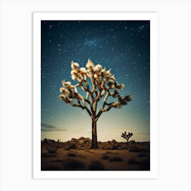  Photograph Of A Joshua Tree With Starry Sky 1 Art Print