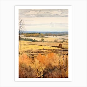Autumn National Park Painting The New Forest England Uk 3 Art Print