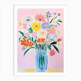 Flower Painting Fauvist Style Cosmos 1 Art Print