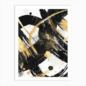 Abstract Black And Gold Canvas Print 8 Art Print