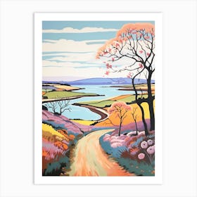 The Northumberland Coast England 2 Hike Illustration Art Print