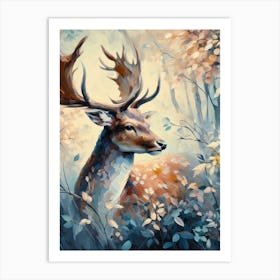 Deer In The Woods 3 Art Print