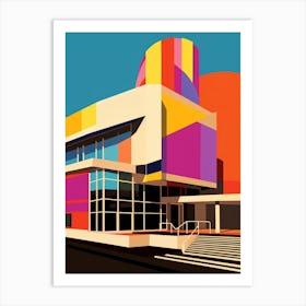 Tacoma Museum Disctrict Retro Pop Art 1 Art Print