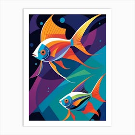 Angel Fishes Art Print