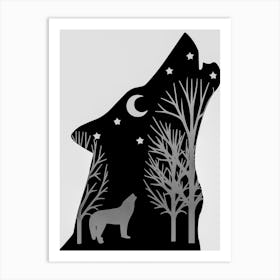 Howling Wolf Art Print