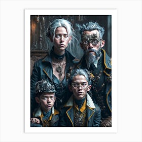 Steampunk Family Portrait Art Print