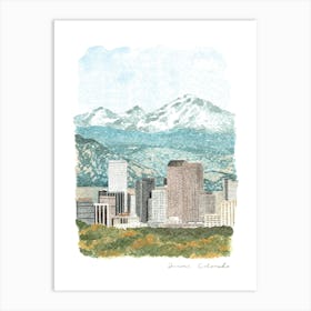 Denver Skyline, Colorado Art Print