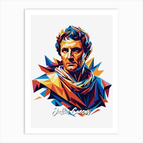 Julius Caesar 02 Portrait WPAP Pop Art Art Print