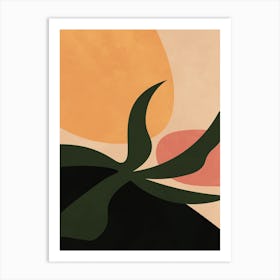 Abstract Boho Modern Plant Art Print