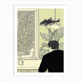 Fish In The Window Art Print