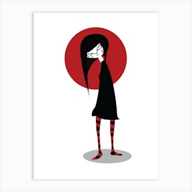 Red Moon Art Print