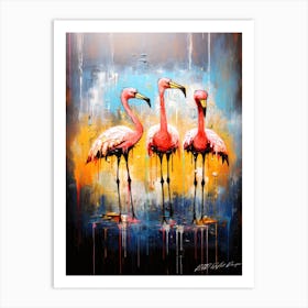 Flamingo Us - Pink Flamingos Art Print