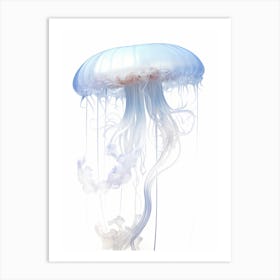 Upside Down Jellyfish Simple Drawing 3 Art Print