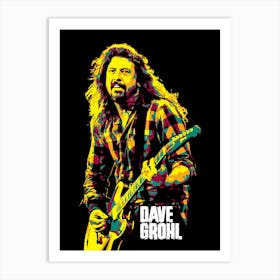 Dave Grohl in my pop Art Illustration Affiche