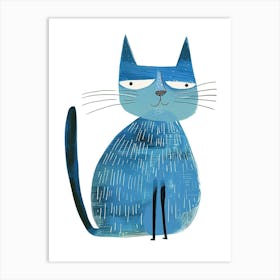 Nebelung Cat Clipart Illustration 3 Art Print