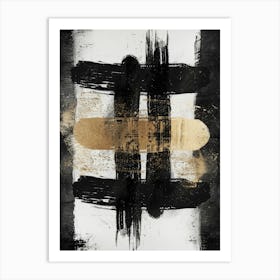 Black And Gold Abstract Painting 27 Art Print