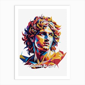 Alexander The Great Portrait WPAP Pop Art Art Print