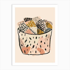 Bowl Of Polka Dots Art Print