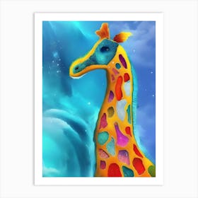 Ginny Giraffe with ai Art Print