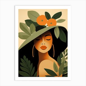 Woman In A Hat 22 Art Print