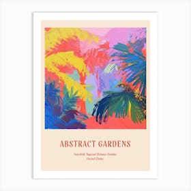 Colourful Gardens Fairchild Tropical Botanic Garden Usa 2 Red Poster Art Print