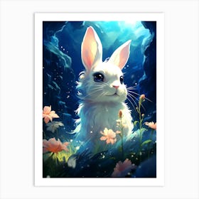 Rabbit In The Cave Art Print