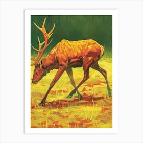 Deer Illustration 10 Art Print