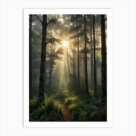 Sunrise In The Forest 7 Art Print