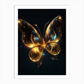 Golden Butterfly 56 Art Print