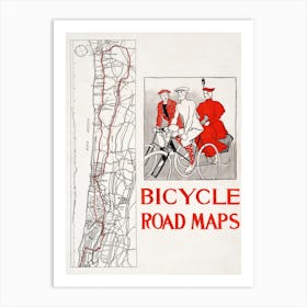 Bicycle Road Maps (1896), Edward Penfield Art Print