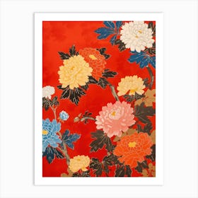 Great Japan Hokusai Japanese Floral 12 Art Print