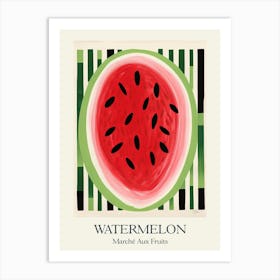 Marche Aux Fruits Watermelon Fruit Summer Illustration 3 Art Print