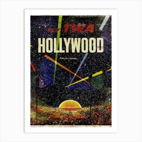 Vintage Travel Poster ― Hollywood Art Print