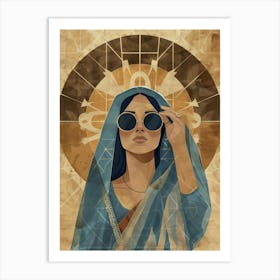 Portrait of Indian Woman Art Print