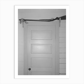 Shotgun Over The Door For Sake Of Quick Availability In Farmer S Home, Crowley, Louisiana By Russell Lee Art Print