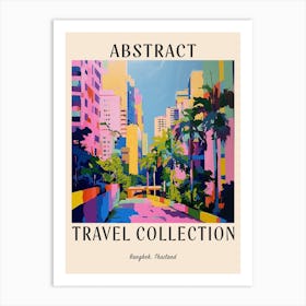 Abstract Travel Collection Poster Bangkok Thailand 1 Art Print