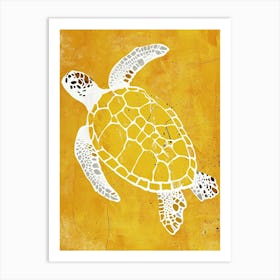 Yellow Sea Turtle 1 Art Print