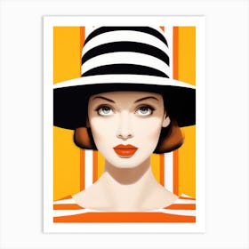 Woman In A Hat 34 Art Print