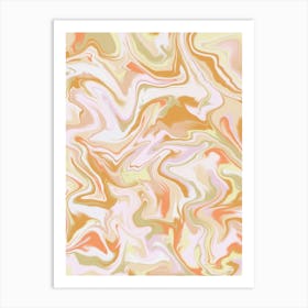 Liquid Gradient Pink Orange Art Print