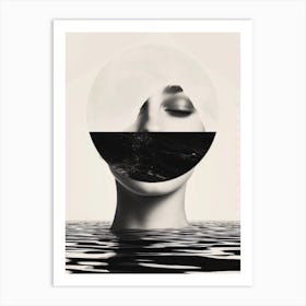 Woman In The Water Art Print