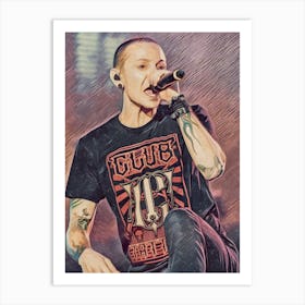 Chester Bennington art Art Print