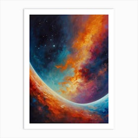 Spaceship In Space Art Print