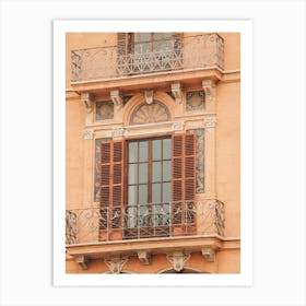 Balcony In Palma De Mallorca In Spain Art Print