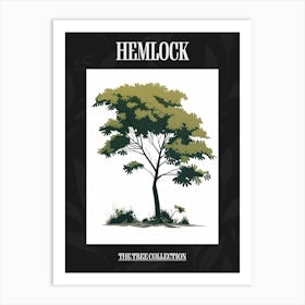 Hemlock Tree Pixel Illustration 4 Poster Art Print